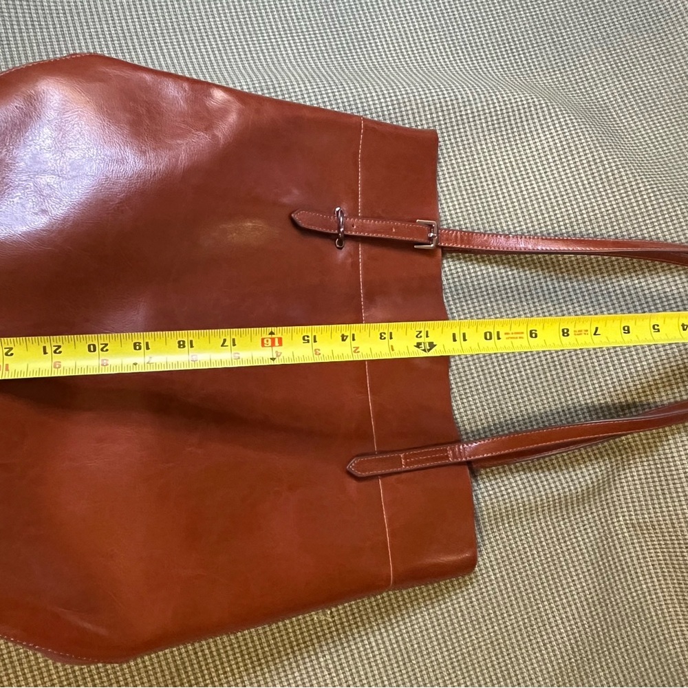 Elegant Brown Leather Tote Bag